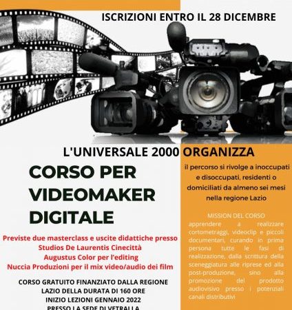 corso videomaker digitale