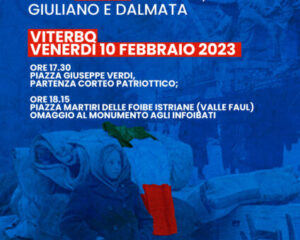 Giorno del Ricordo 2023 manifesto Viterbo
