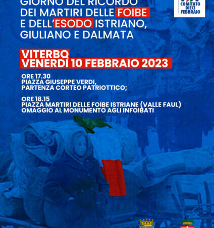 Giorno del Ricordo 2023 manifesto Viterbo